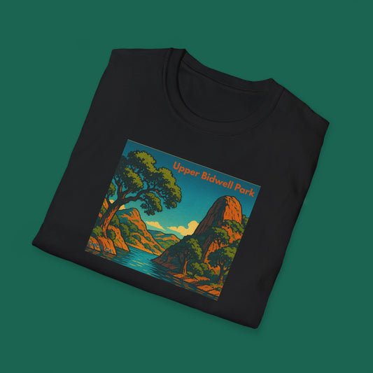 Upper Bidwell Park Chico California T-Shirt — Northern CA Hiking, Biking & Swimming Tee