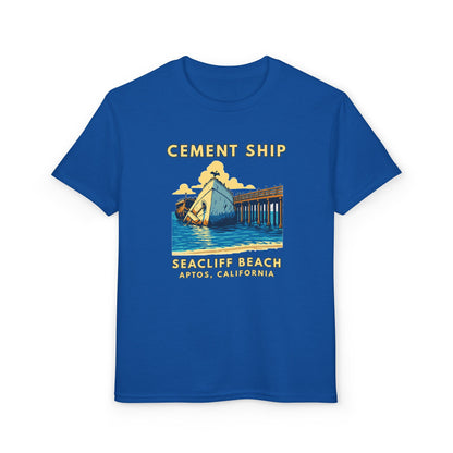 Cement Ship Seacliff Beach Youth T-Shirt – Aptos, California Vintage Surf Tee