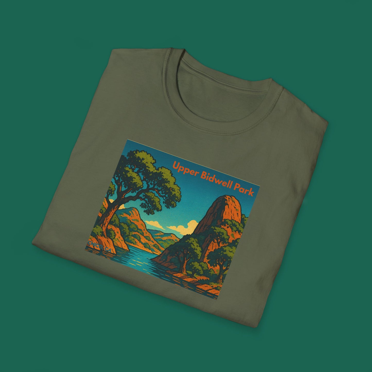 Upper Bidwell Park Chico California T-Shirt — Northern CA Hiking, Biking & Swimming Tee