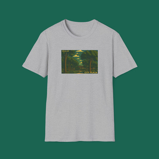 City Plaza T-Shirt - Chico, California Vintage Design