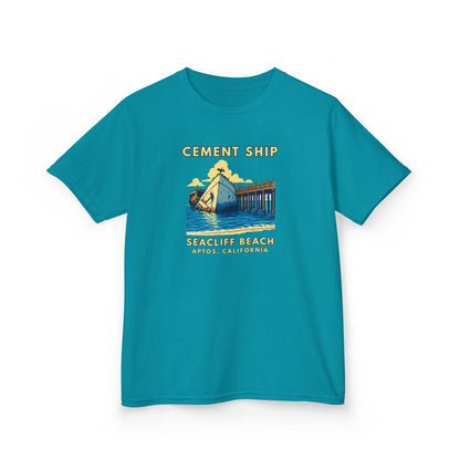 Kids Tee - 'Cement Ship' Seacliff Beach Vintage Surf Kid Shirt (Aptos, California)