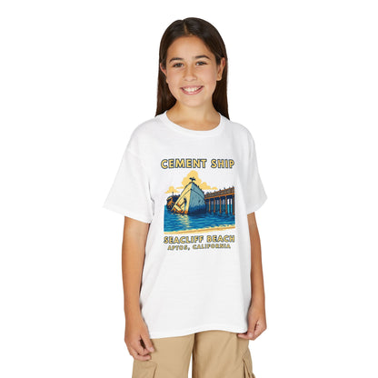 Cement Ship Seacliff Beach Youth T-Shirt – Aptos, California Vintage Surf Tee