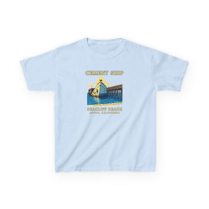Kids Tee - 'Cement Ship' Seacliff Beach Vintage Surf Kid Shirt (Aptos, California)