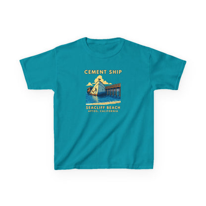 Kids Tee - 'Cement Ship' Seacliff Beach Vintage Surf Kid Shirt (Aptos, California)
