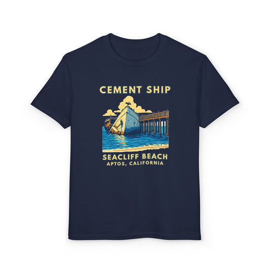 Cement Ship Seacliff Beach Youth T-Shirt – Aptos, California Vintage Surf Tee