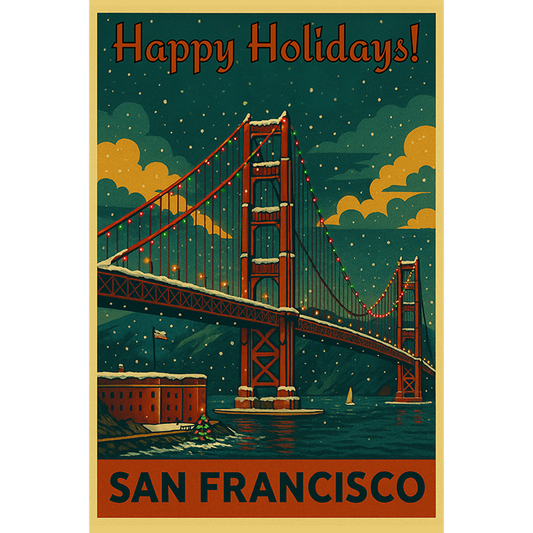 Golden Gate Dusted with Snow #188