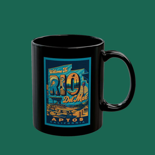 Welcome to Rio Del Mar Coffee Mug — Aptos California Retro Beach Vintage
