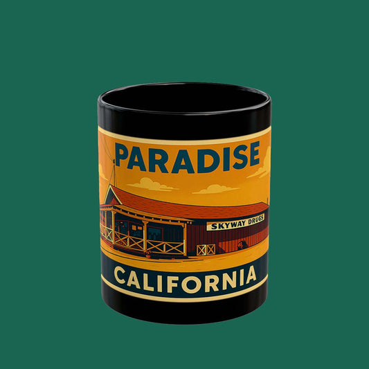 Paradise California Retro Travel Mug – Vintage Paradise, CA Coffee Cup (11oz/15oz)
