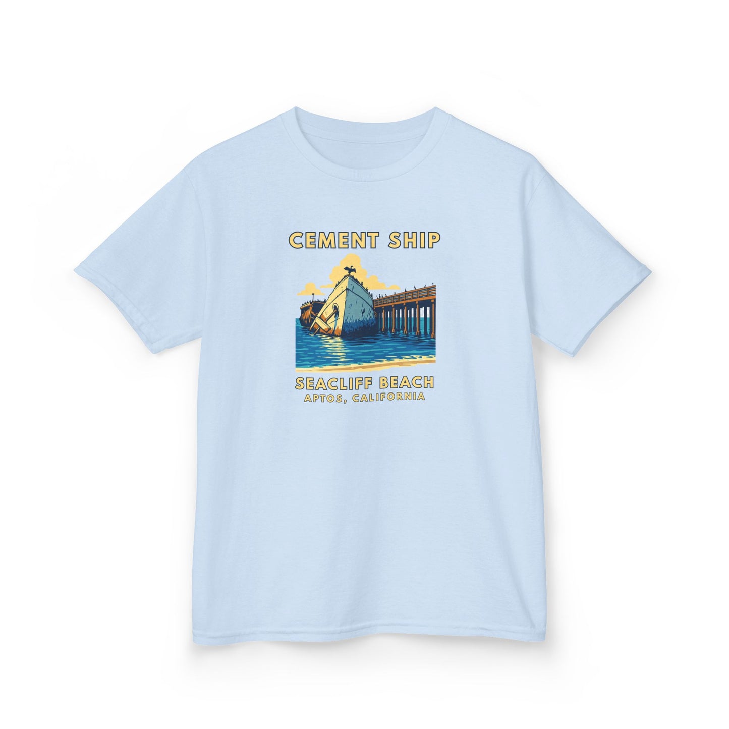 Kids Tee - 'Cement Ship' Seacliff Beach Vintage Surf Kid Shirt (Aptos, California)