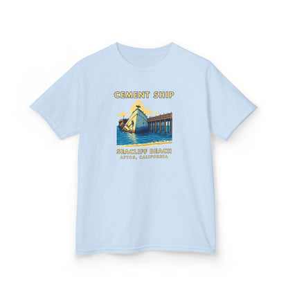 Kids Tee - 'Cement Ship' Seacliff Beach Vintage Surf Kid Shirt (Aptos, California)