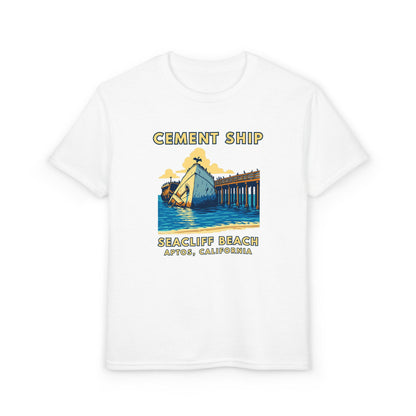 Cement Ship Seacliff Beach Youth T-Shirt – Aptos, California Vintage Surf Tee