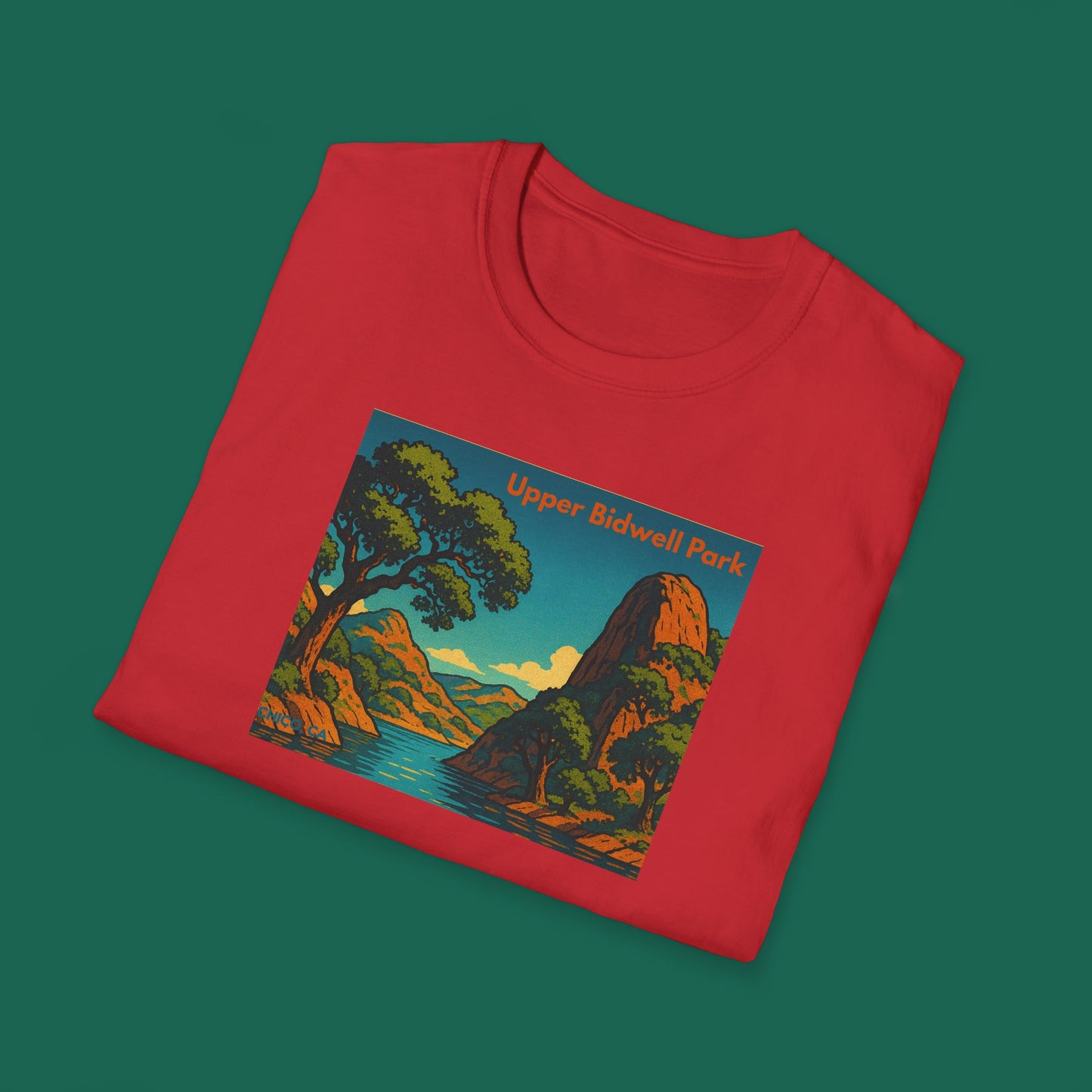 Upper Bidwell Park Chico California T-Shirt — Northern CA Hiking, Biking & Swimming Tee