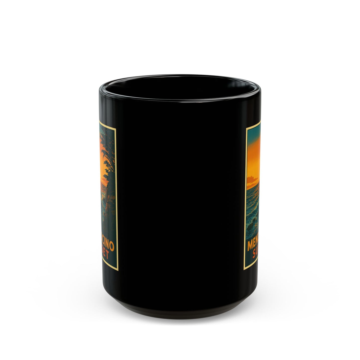 Mendocino Sunset Mug – Vintage Coastal Sunset Coffee Cup (11oz & 15oz)