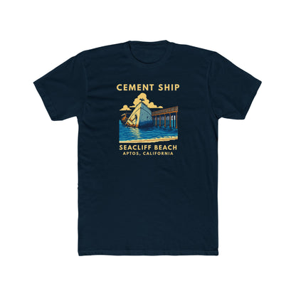 Cement Ship Vintage Beach T‑Shirt — Beachcliff Beach, Aptos, California Graphic Tee