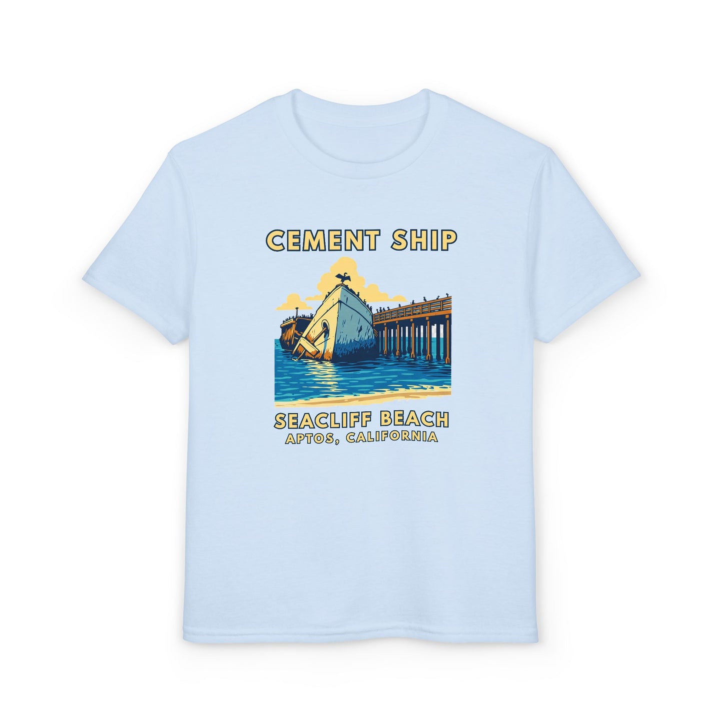 Cement Ship Seacliff Beach Youth T-Shirt – Aptos, California Vintage Surf Tee