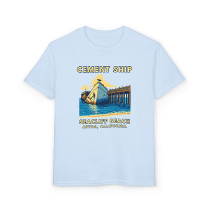 Cement Ship Seacliff Beach Youth T-Shirt – Aptos, California Vintage Surf Tee