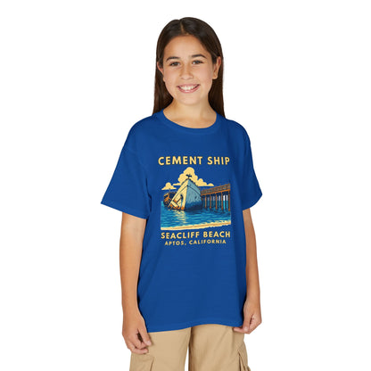 Cement Ship Seacliff Beach Youth T-Shirt – Aptos, California Vintage Surf Tee