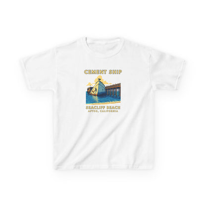 Kids Tee - 'Cement Ship' Seacliff Beach Vintage Surf Kid Shirt (Aptos, California)